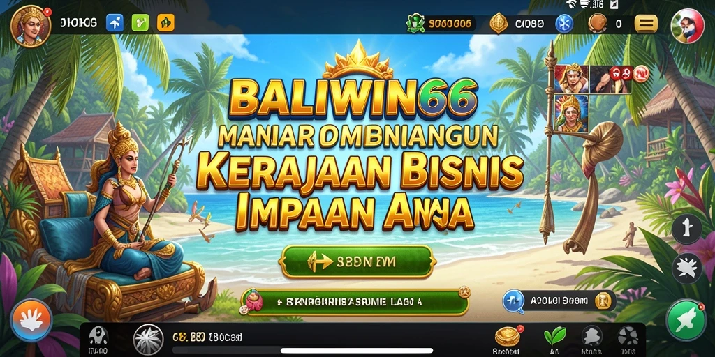 Screenshot gameplay BALIWIN66 menunjukkan dinamika membangun bisnis Tycoon.