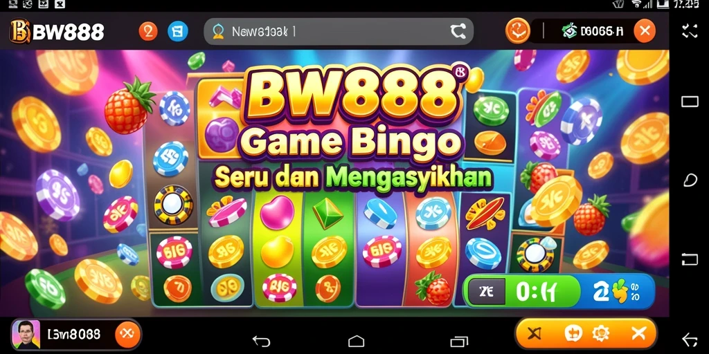 Tampilan utama BW888 menampilkan gameplay Bingo yang seru dan penuh warna.