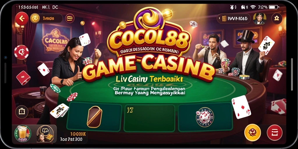 Tampilan gameplay menarik di COCOL88 dengan dealer langsung.