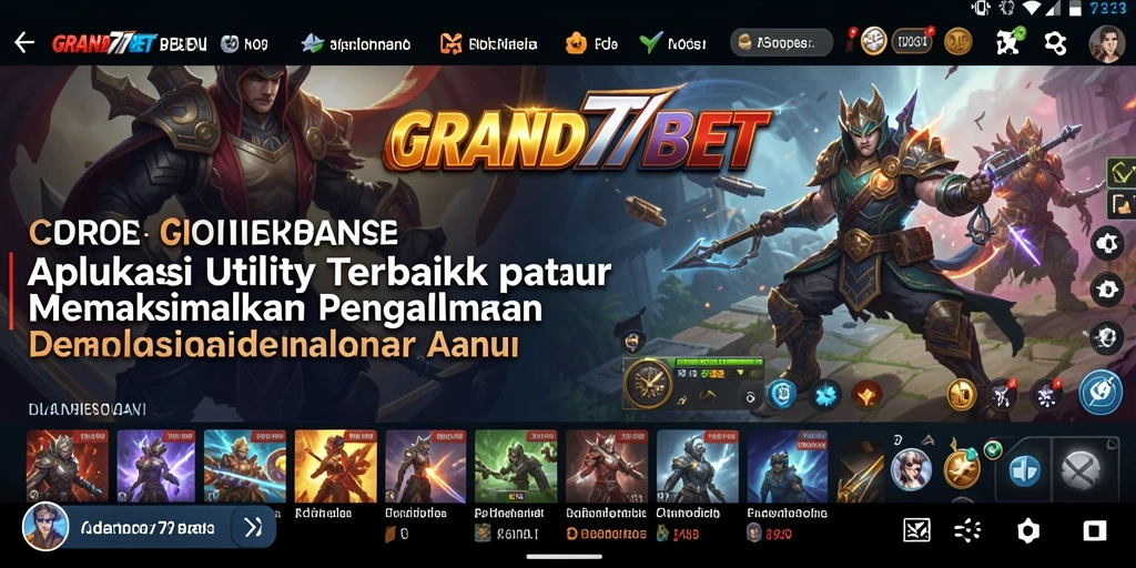 Tampilan utama GRAND77BET dengan fitur-fitur Utility yang informatif.