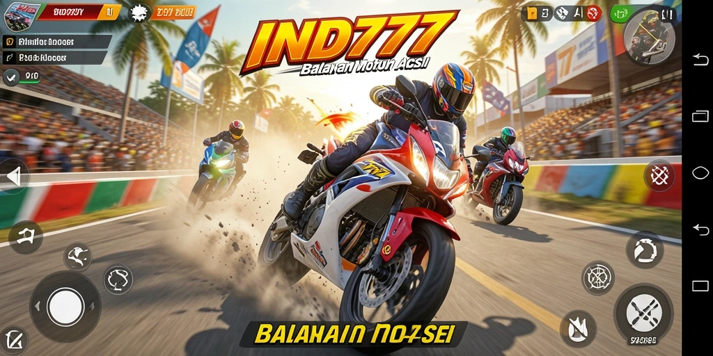 Gameplay IND777 menampilkan balapan motor yang mendebarkan dan grafis yang memukau.