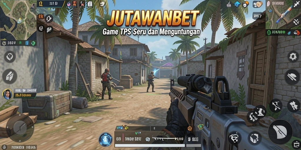 Screenshot utama gameplay JUTAWANBET menunjukkan aksi seru dan interaksi pemain.