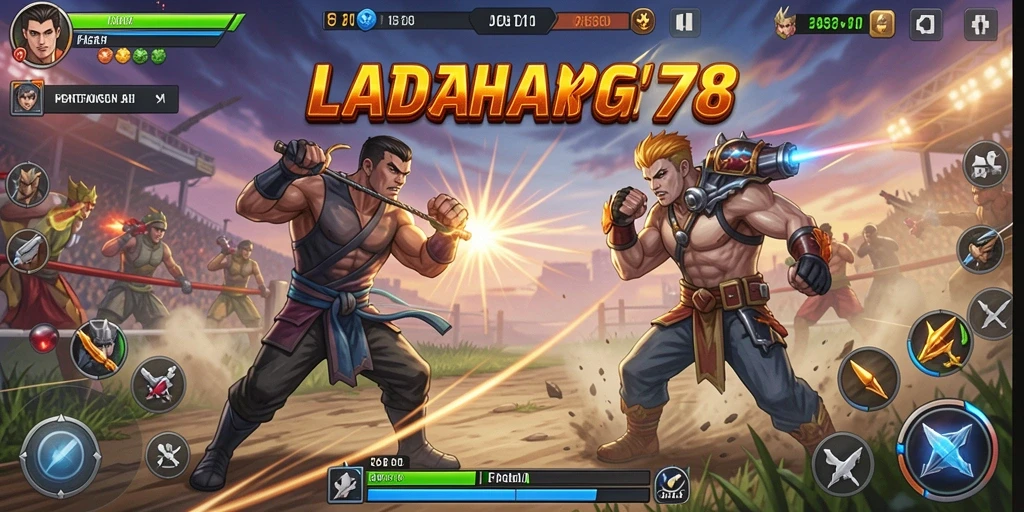 Tangkapan layar gameplay intens dari LADANG78.