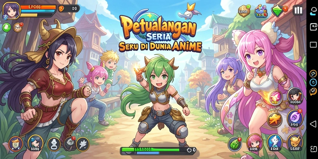 Screenshot gameplay LPO88 menampilkan karakter anime dalam aksi.