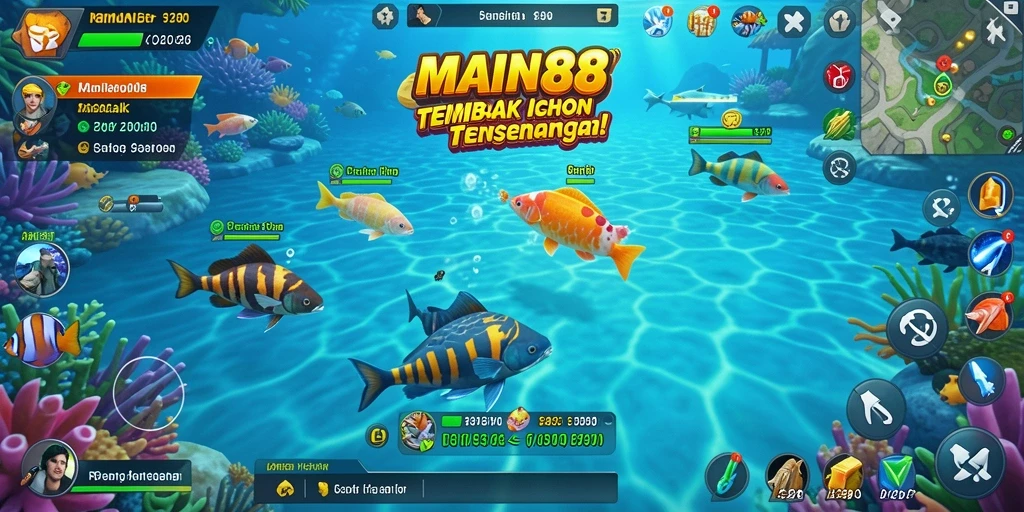 Tampilan utama MAIN88 yang menunjukkan gameplay Tembak Ikan yang seru.