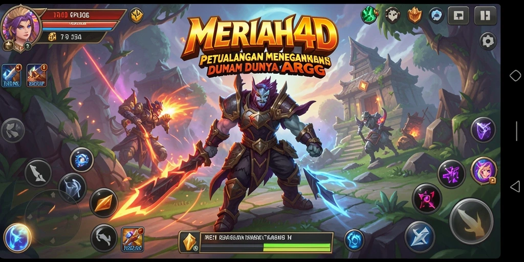 Tampilan gameplay seru dalam dunia petualangan ARPG MERIAH4D.