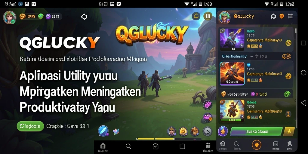 Screenshot utama QGLUCKY menampilkan fitur pengingat waktu yang intuitif.