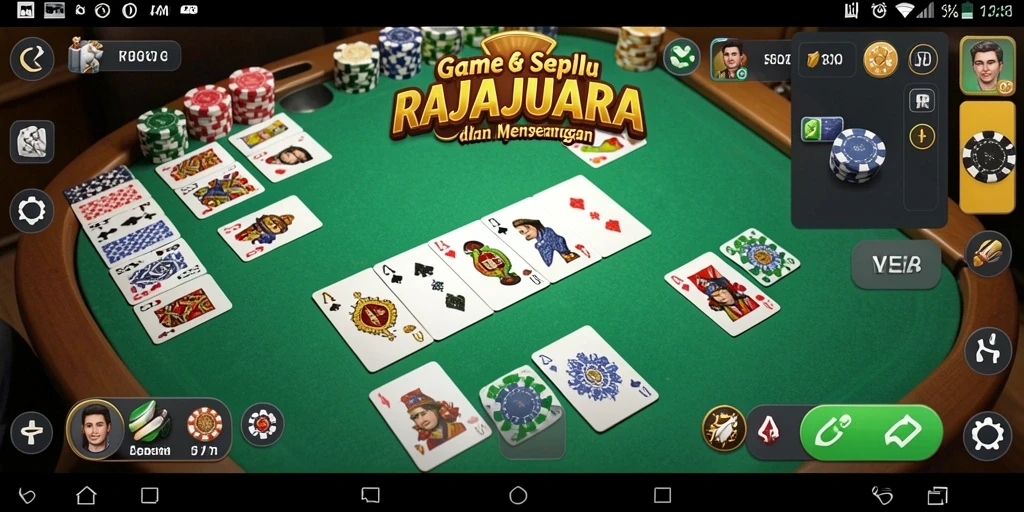 Screenshot RAJAJUARA menampilkan gameplay Gaple yang seru.