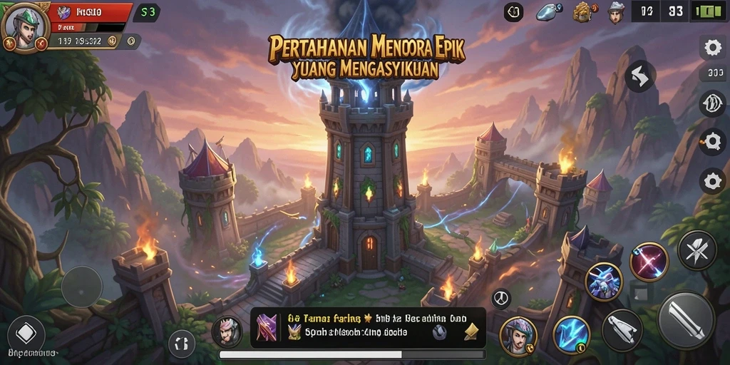 Tampilan gameplay S13 menampilkan aksi pertahanan menara yang mendebarkan.